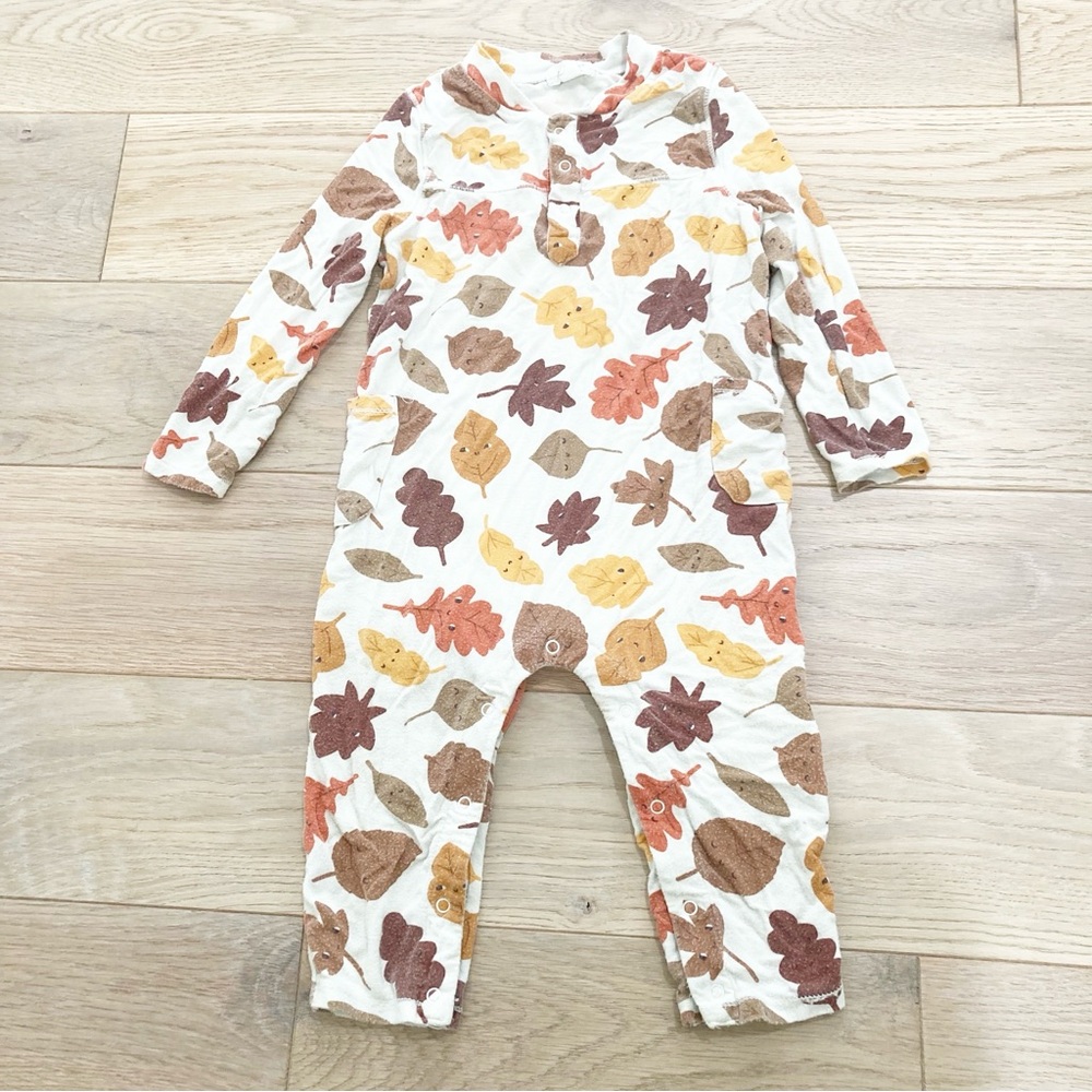 Angel Dear Leaf Pattern Kids One Piece